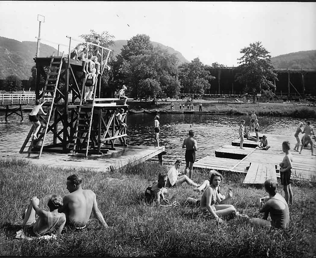 Altes Salinen-Strandbad an der Nahe